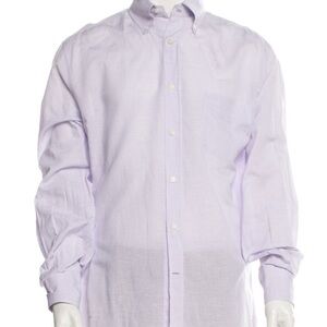 Brunello Cucinelli cotton linen blend button up
